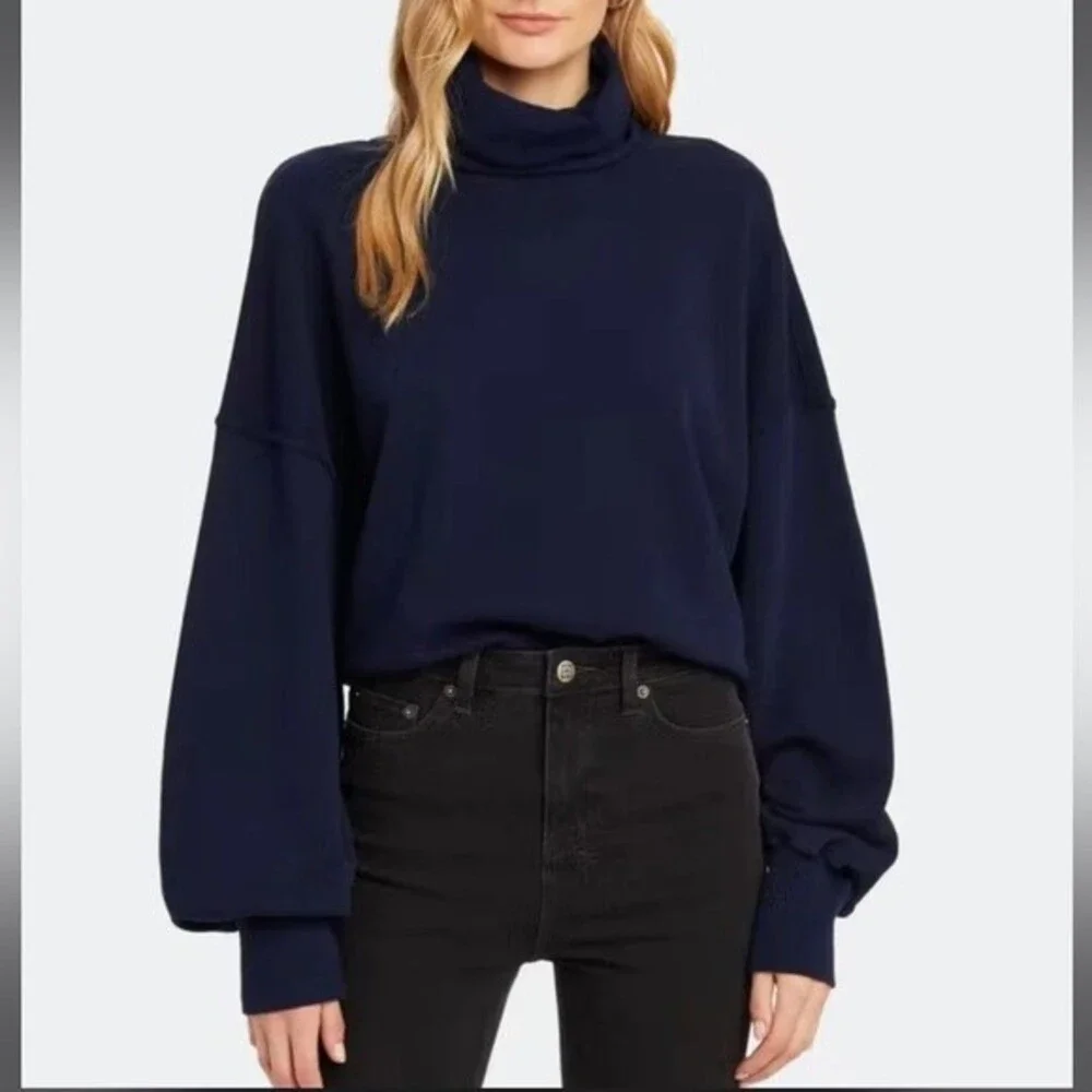 AGOLDE Balloon Sleeve Turtleneck Sweatshirt - NWOT - Picture 1 of 6